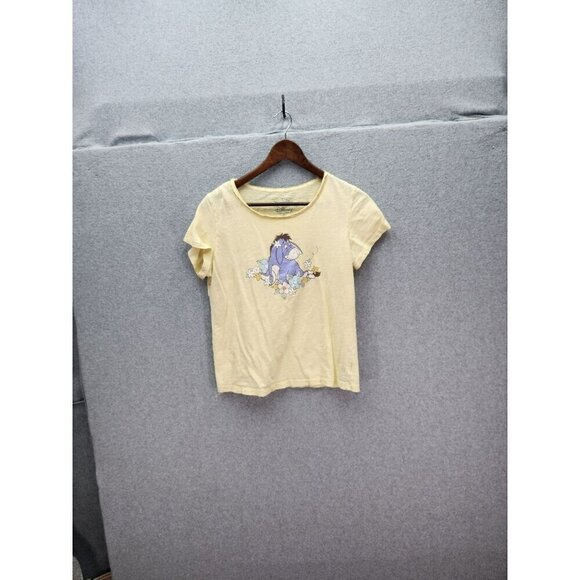 Disney Eeyore Pajama Set Womens M Yellow Sleepwear 100% Cotton - Picture 2 of 7
